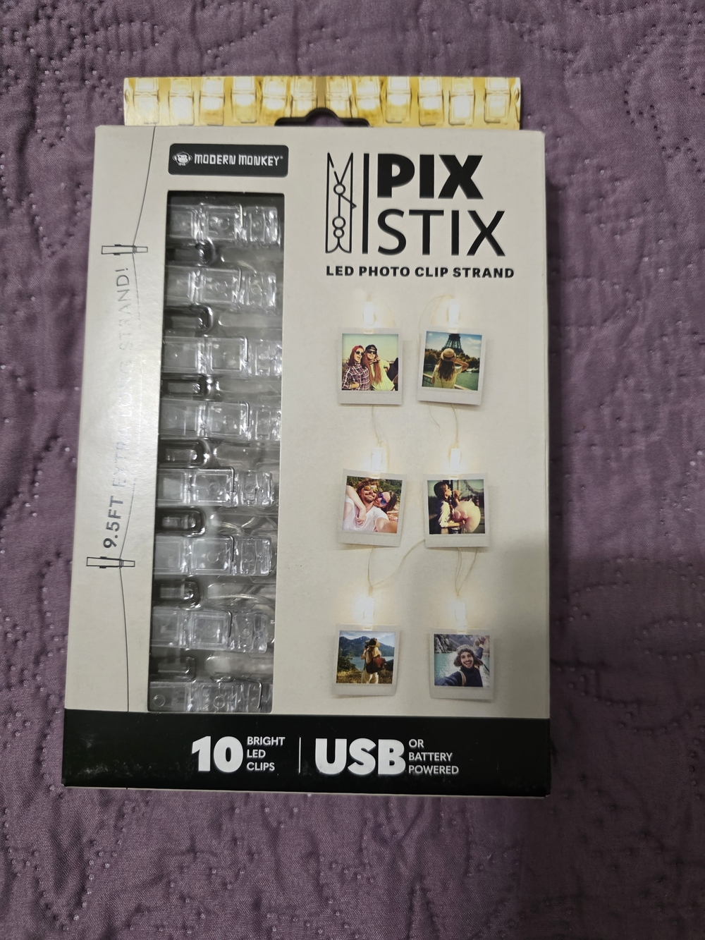 Pix Stix LED Photo Clip Strand - Clear Clips (White Lights)